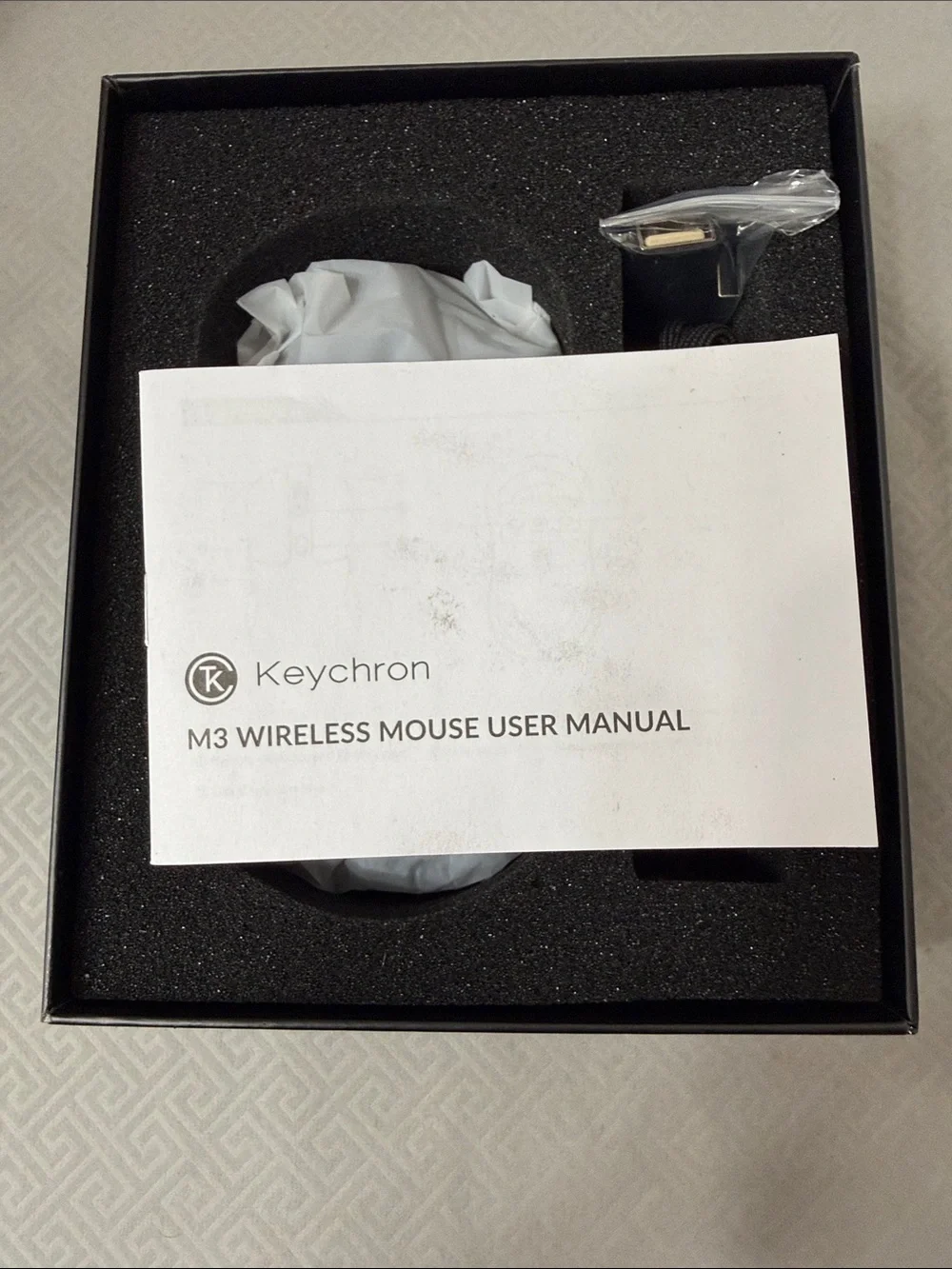 Keychron M3 Black Wireless Mouse Bluetooth Mode Ergonomic Design New Open Box